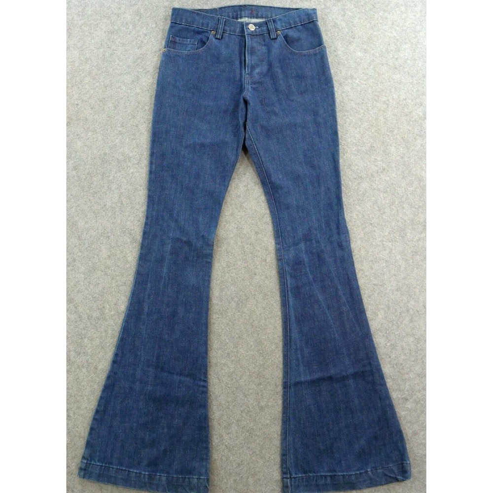 Ksubi Jeans Womens 26 Blue Joplin Flare High Rise Button Fly Denim Streetwear